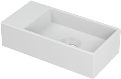 INK - Fontein Porselein Links Zonder Kraangat - 360x180x90 mm - Mat Wit