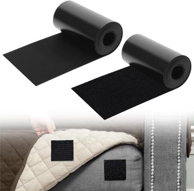 Sluitband voor Zware Lasten - 11 cm Breed en 2 m Lang Haak en Lussentape voor Bevestiging, Plakband om Sofa Kussens op hun Plaats te Houden