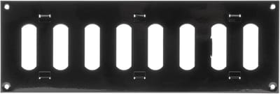 Verstelbaar Luchtrooster - Ventilatierooster Afdekking - Ventilatie Regelen - Metalen Stevige Constructie - 30 x 10 cm - Zwart