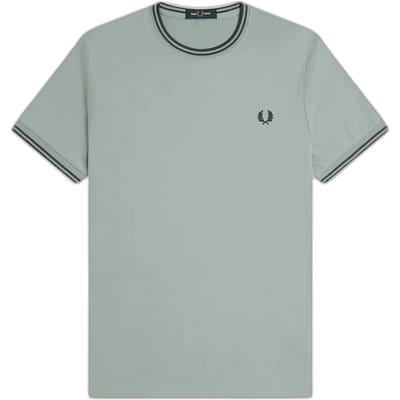 T-shirt met dubbel contrasterend biesje Fred Perry