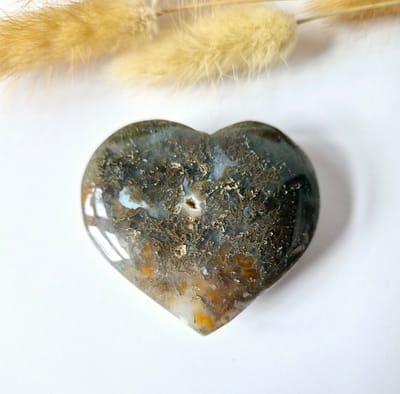 Druzy Rode Mosagaat Hart 6-8cm – #51 (perfect voor Valentijn)
