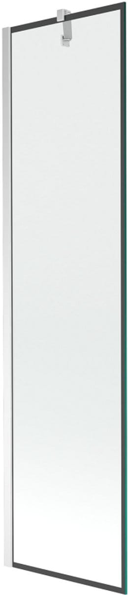 Mexen Next enkel vleugel douchewand 50 x 150 , zwart frame, chroom - 895-050-000-00-70-01