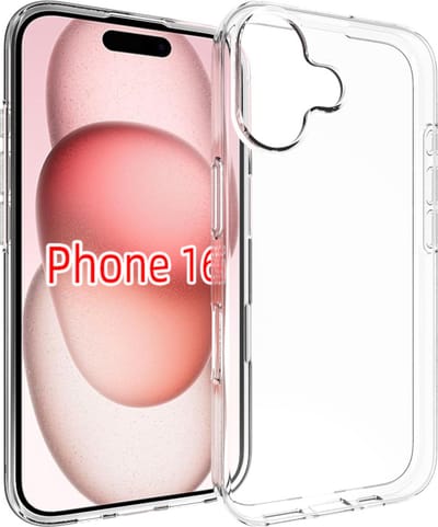 MobyDefend Hoesje - Geschikt voor iPhone 16 - Transparante TPU Backcover - Volledig Doorzichtig