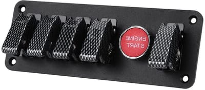 12V 40A Startknop en Ontstekingspaneel voor Motoren, Racers en Schepen - Carbon Afwerking