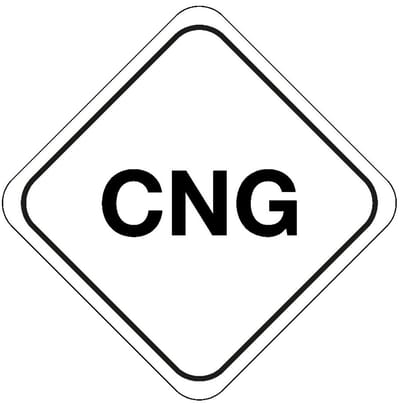 CNG gas sticker 150 x 150 mm