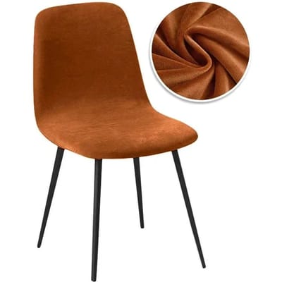 Fluwelen Stof Korte Rug Stoelhoes Kleine Maat Verstelbare Stoelhoezen Barstoel Zittinghoes voor Eetkamer Thuis 1 Piece