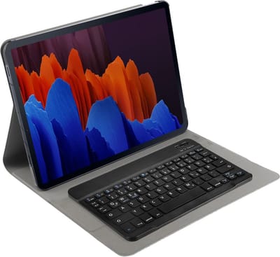 Just in Case tablet Hoes met Toetsenbord geschikt voor Samsung Galaxy Tab S7 FE / Tab S7 Plus - QWERTZ Bluetooth Keyboard Case - Zwart