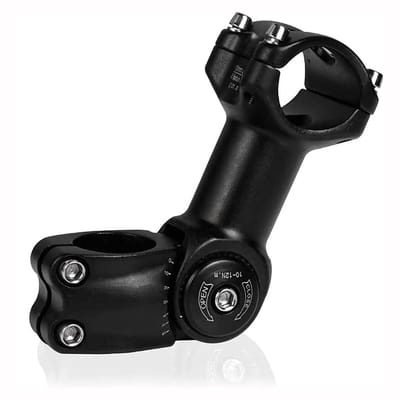 Cosensi- Fietsstuurpen Verstelbaar ±60 Graden - Stuurpen Verlengstuk 90 mm - Fietsvorkverlengstuk - Aluminiumlegering - Diameter 25,4 mm
