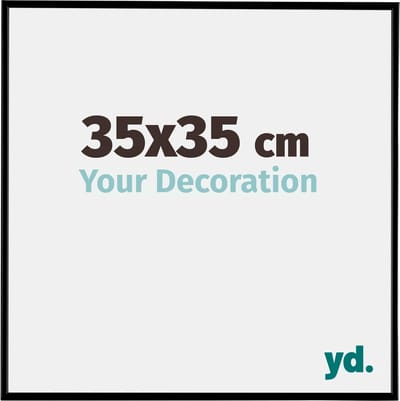 Your Decoration - Fotolijst 35x35 cm - Kunststof - Zwart Mat - Evry