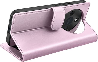 Mayaxess, Hoesje Geschikt Voor Honor Magic 8 Lite Wallet 2 in 1 met Uitneembare Cover, Champagneroze