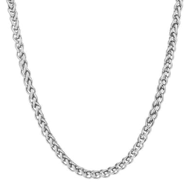 ketting - chuncky chain - gedraaide schakel - zilver - cadeau tip