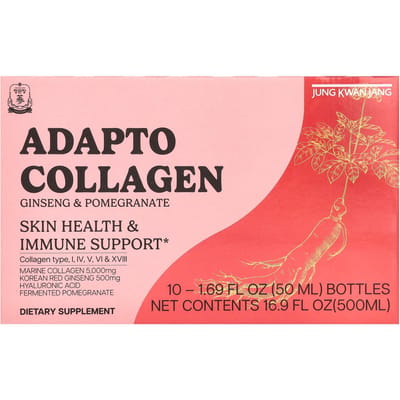 CheongKwanJang, Adapto Collageen, Ginseng en Granaatappel, 10 Flesjes, 50 ml (1,69 fl oz) elk