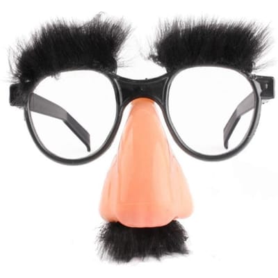 1 st Nepneus Grappige Bril, Halloween Decoratie Neushaar Wenkbrauwen, Grappige Prank Stressverlichtende Attributen van een Tovenaar black