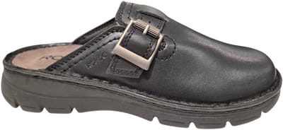 Rohde Heren Pantoffel Muil Leer - 5998-90 Zwart - Maat 41