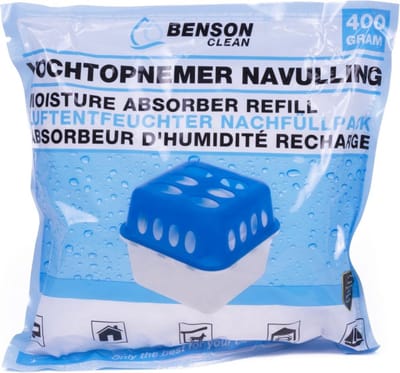Benson - Navulling vochtvanger - 400 gr - XL - Voor alle vochtopnemers - Voordeel Set 2 Stuks