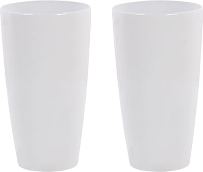TSERIA - Bloempot set van 2 - Wit - 32 cm - Stenenmix