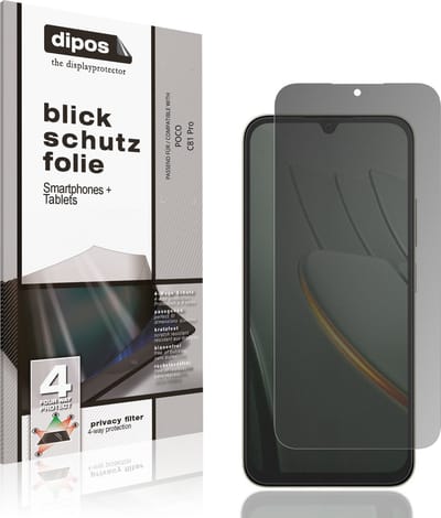dipos – Matte Privacy Screenprotector geschikt voor POCO C81 Pro | Anti-Spy Beschermfolie