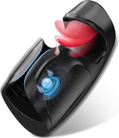 Daity Masturbator voor Mannen – Elektrische Penis Vibrator & Penistrainer – 10 Functies: Tonglikken, Kloppen & Vibreren – Seksspeeltje voor Mannen – Solo & Koppels