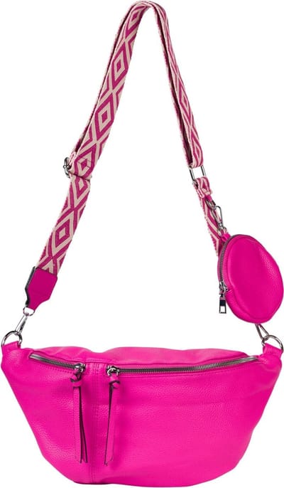 styleBREAKER Dames halve maan crossbody schoudertassen set 3-delig, schouderriem met patroon, sleutelhanger, portemonnee 02012398
