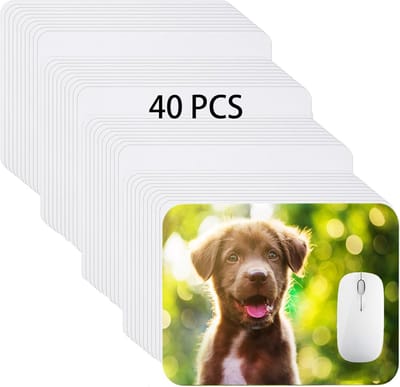 40 Stuks Sublimatie Muismatten - Aangepaste Anti-Slip Rubberen Muismatten voor Kantoor en Gaming - 22 x 18 cm