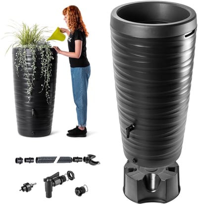 Maser 240L regenwatertank met aansluitset en standaard
