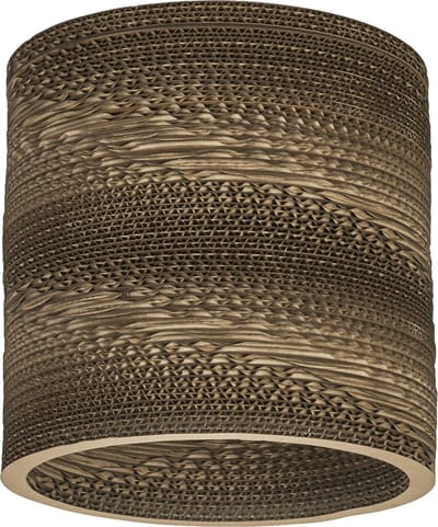 LEDVANCE tafellamp Decor Karton Cilinder bruin van golfkarton, E27, 250 mm diameter, lampenkap van gerecycled materiaal, duurzaam dankzij vervangbare lichtbron, eenvoudig te installeren