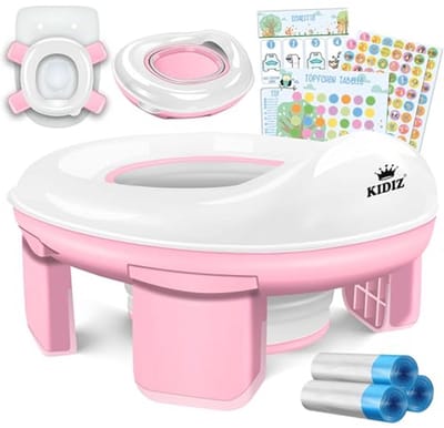 Toiletbril voor kinderen - Comfortabele potjestrainer met antislip, 3-in-1 oplossing, ideaal voor zelfstandige zindelijkheidstraining