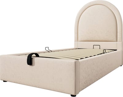 Gotagee Gestoffeerd kinderbed, eenpersoonsbed met kosmisch patroon, 90 x 200 cm, PU (zonder matras)