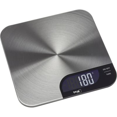 TFA Dostmann CHEESECAKE Keukenweegschaal Digitaal Weegbereik (max.)=5199 g RVS 200 x 200 x 15