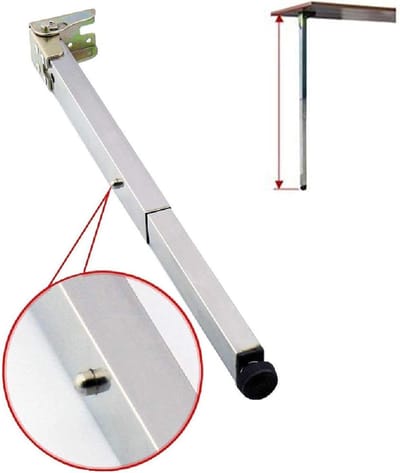 Tafelpoten - Meubelpoten - Meubels Maken - Verstelbaar & Opvouwbaar - 50 cm - Zilver