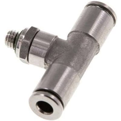 4mm x M 5 inline T-stuk RVS Insteekfitting Buitendraad Draaibaar FKM