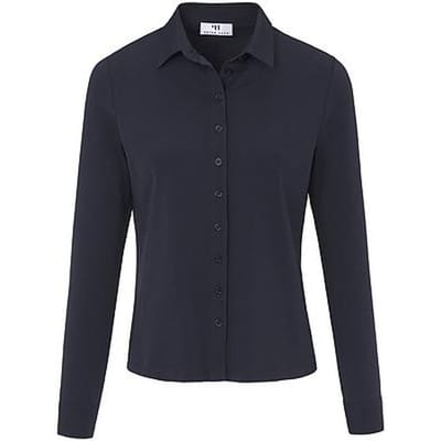 Jerseyblouse Van Peter Hahn blauw