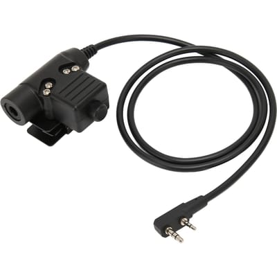 U94 PTT Systeem Militaire Adapter 2-pins 3.5mm Headset Adapter voor Baofeng Serie Walkie Talkies