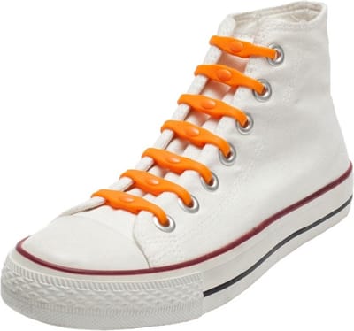 Shoeps elastische veters - 14x - oranje - sneakers/sportschoenen - geen strikken nodig