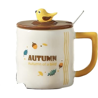 Creatieve Handbeschilderde Vogel Mok Leuke Souvenir Keramische Kop Gepersonaliseerde Hoog Uitziende Koppels Waterbeker 400ml