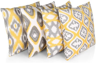 Unyqoos ® Set van 4 Luxe Decoratieve Kussenslopen van Katoen voor Stijlvolle Woonkamer en Slaapkamer