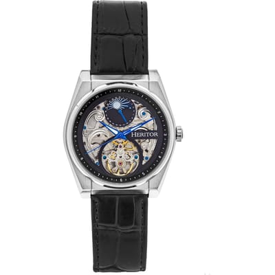 Heritor Automatic Daxton Skeleton Horloge - Zwart
