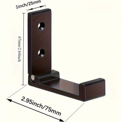 1 stuks Haak Wandmontage Roestvrij Aluminiumlegering Opvouwbare Kledinghanger, Zwart Heavy Duty Metalen Kledinghanger, voor het Ophangen van Kleding, Handdoeken, Hoeden, Tassen