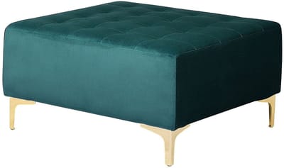 ABERDEEN - Ottomaan - Blauwgroen - Fluweel
