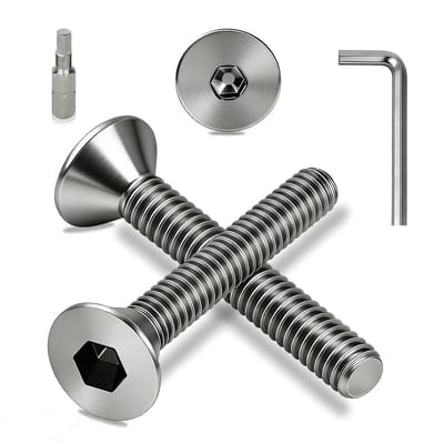 Roestvrijstalen M4 Verzonken Schroeven 25 Stuks - M4 x 30 mm Platkop Schroeven voor Meubelmontage en Constructie, DIN 7991/ISO 10642