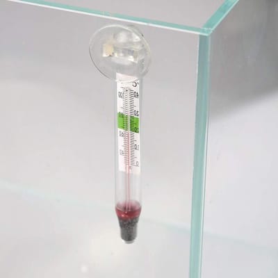 Aquariumthermometer Glas - Dompelmeter Water - Watertemperatuur Meten - Veiligheidsophanging Ontwerp - 0-40°C Bereik - Geassorteerde Kleur