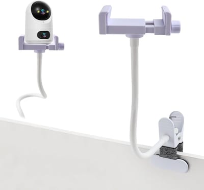 Babyfoon Houder - Camera Beugel - Babykamer Overzicht - Flexibele Zwanenhals - 45 cm Lengte - Wit
