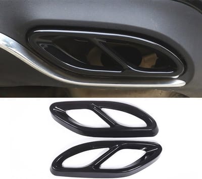 Set van 2 stalen uitlaattrim strips voor W205 W213 W246 W247 W177 X253 - Auto-accessoires, Verfraaiing, Stijlvolle afwerking