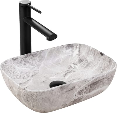 Rea Belinda mini stone matt Opzetwastafel Steen Imitatie 36x25 cm