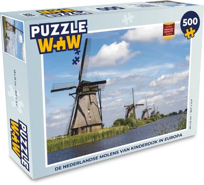 Puzzel Molen - Holland - Water - Legpuzzel - Puzzel 500 stukjes