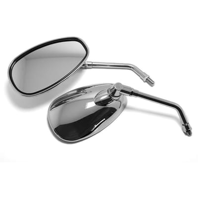 2PCS Rétroviseur Moto Arrière Plaqué Chrome Anti-rouille Surface Claire Poignée Rétroviseur Latéral Arrière pour Moto gray