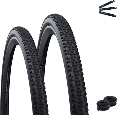 Vouwbanden Set - Fietsbanden Gravel Cyclocross - Fietsen Alle Terreinen - RaceGuard Lekbescherming - 28 x 1.30 inch - Zwart