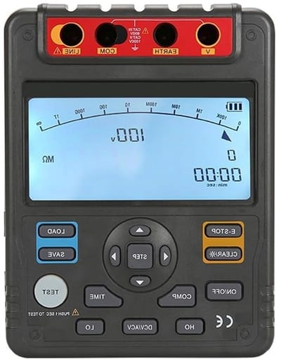 Isolatiemeter - Weerstandstester - Installaties Inspecteren - Automatische Bereikselectie - 1000V - Rood Grijs
