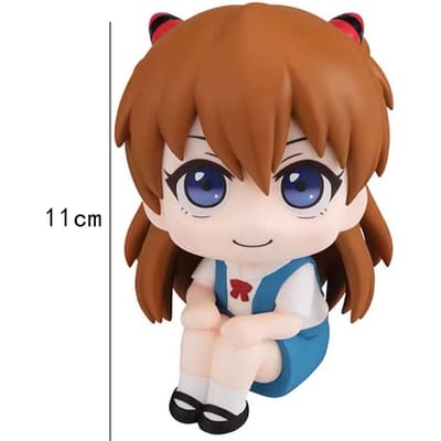 Anime Evangelion Ayanami Rei Figuur Souryuu Asuka Langley Look Up EVA Zittend Model Speelgoedpop Actiefiguur PVC Ornament