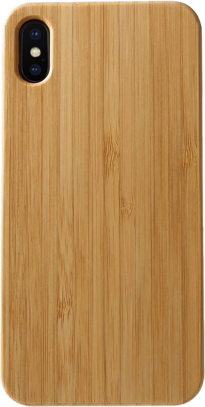 Peachy Houten hoesje TPU geschikt voor iPhone XS Max Cover - Bruin case